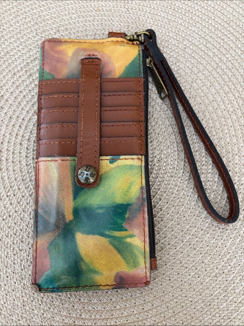 Patricia Nash Leather Accent Wristlet Wallet - Multicolor
